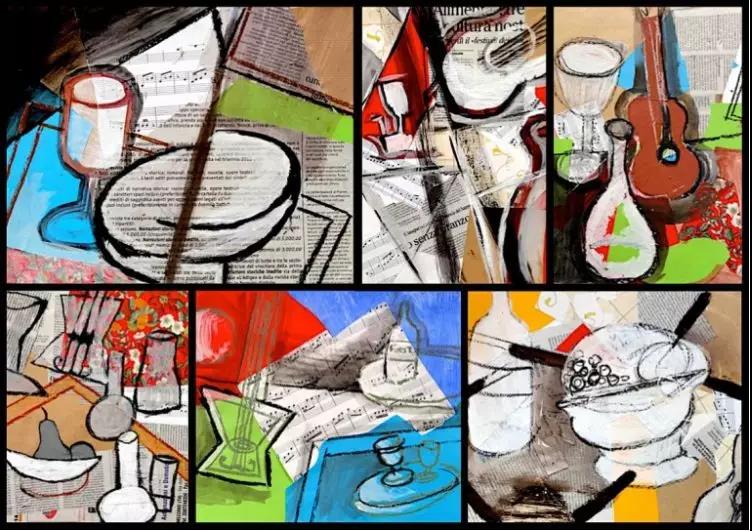 國外學生的拼貼作品